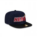 Miami Heat 59FIFTY Dunkelblaue Denim-Mütze mit A-Rahmen