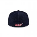 Miami Heat 59FIFTY Dunkelblaue Denim-Mütze mit A-Rahmen