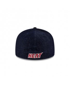 Miami Heat 59FIFTY Dunkelblaue Denim-Mütze mit A-Rahmen