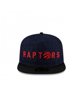 Dunkelblaue 59FIFTY-Mütze mit A-Rahmen der Toronto Raptors aus Denim
