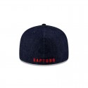 Dunkelblaue 59FIFTY-Mütze mit A-Rahmen der Toronto Raptors aus Denim