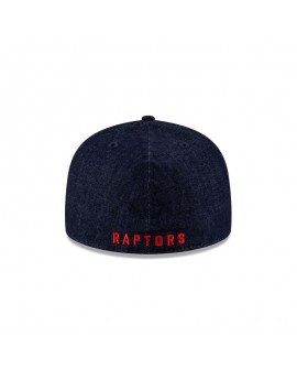 Dunkelblaue 59FIFTY-Mütze mit A-Rahmen der Toronto Raptors aus Denim