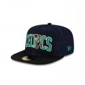 Dunkelblaue 59FIFTY-Mütze mit A-Rahmen der Boston Celtics aus Denim