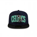 Dunkelblaue 59FIFTY-Mütze mit A-Rahmen der Boston Celtics aus Denim