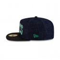 Dunkelblaue 59FIFTY-Mütze mit A-Rahmen der Boston Celtics aus Denim