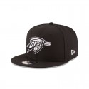 Schwarz-weiße 9FIFTY-Snapback-Mütze der Oklahoma City Thunder 2025 NBA Champions
