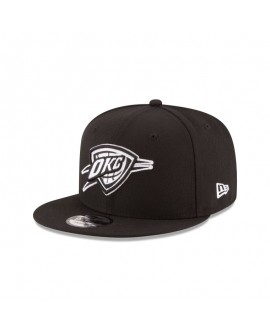 Schwarz-weiße 9FIFTY-Snapback-Mütze der Oklahoma City Thunder 2025 NBA Champions