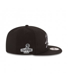 Schwarz-weiße 9FIFTY-Snapback-Mütze der Oklahoma City Thunder 2025 NBA Champions