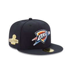 Oklahoma City Thunder 2025 NBA Champions 59FIFTY Taillierte Mütze mit Seitenpatch