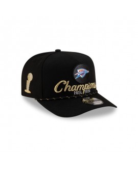 Oklahoma City Thunder 2025 NBA Champions Locker Room 9FIFTY Snapback-Mütze mit A-Rahmen