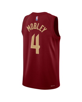 Evan Mobley #4 Cleveland Cavaliers Burgunder Icon-Trikot