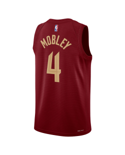 Evan Mobley #4 Cleveland Cavaliers Burgunder Icon-Trikot
