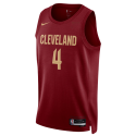 Evan Mobley #4 Cleveland Cavaliers Burgunder Icon-Trikot
