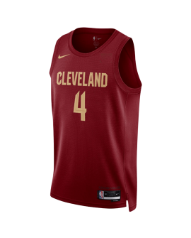 Evan Mobley #4 Cleveland Cavaliers Burgunder Icon-Trikot