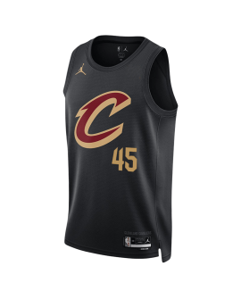 Donovan Mitchell #45 Cleveland Cavaliers Schwarzes Statement-Trikot