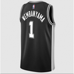 Victor Wembanyama San Antonio Spurs Schwarzes Icon-Trikot
