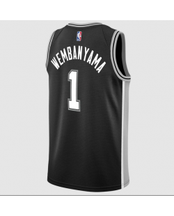 Victor Wembanyama San Antonio Spurs Schwarzes Icon-Trikot