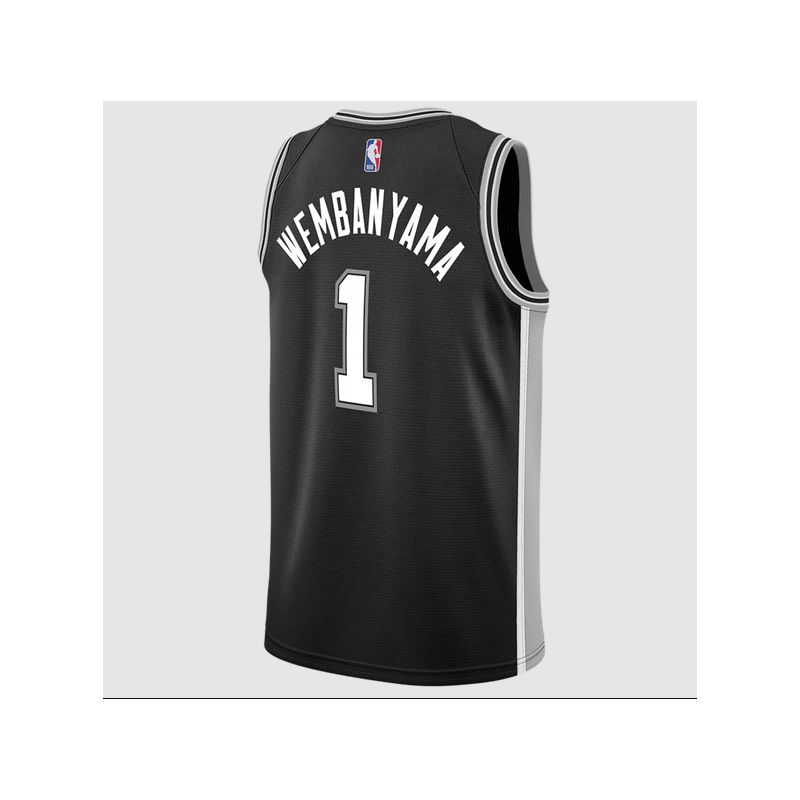 Victor Wembanyama San Antonio Spurs Schwarzes Icon-Trikot