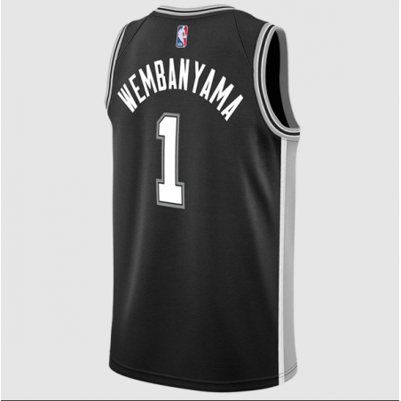 Victor Wembanyama San Antonio Spurs Schwarzes Icon-Trikot