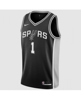 Victor Wembanyama San Antonio Spurs Schwarzes Icon-Trikot
