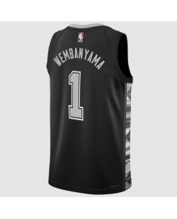 Victor Wembanyama San Antonio Spurs Schwarzes Statement-Trikot
