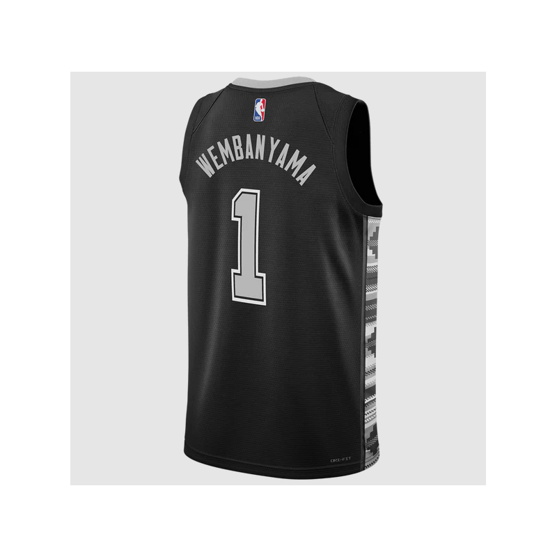 Victor Wembanyama San Antonio Spurs Schwarzes Statement-Trikot