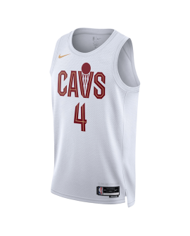 Evan Mobley #4 Cleveland Cavaliers Weiß Association-Trikot