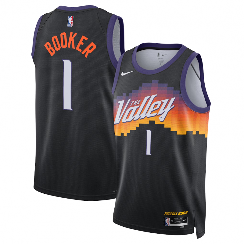 Phoenix Suns Nike 2025/26 City Edition Swingman Trikot – Schwarz – Devin Booker – Unisex