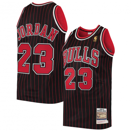 Herren Chicago Bulls Michael Jordan Mitchell & Ness Schwarz 1996/97 Hardwood Classics Original-Trikot