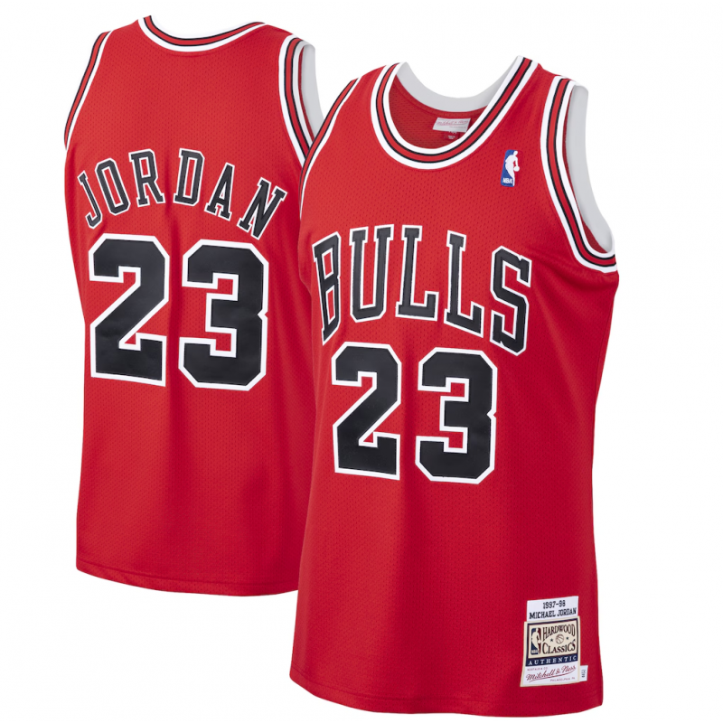 Herren Chicago Bulls Michael Jordan Mitchell & Ness Scarlet 1997/98 Hardwood Classics Original-Trikot