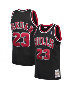 Herren Chicago Bulls Michael Jordan Mitchell & Ness Schwarz 1997/98 Hardwood Classics Original-Trikot