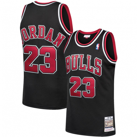 Herren Chicago Bulls Michael Jordan Mitchell & Ness Schwarz 1997/98 Hardwood Classics Original-Trikot