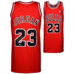 Signiertes Michael Jordan Chicago Bulls 1997-98 Mitchell & Ness rotes Trikot – Upper Deck