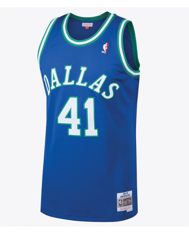 Dallas Mavericks Dirk Nowitzki 1998 Hardwood Classics Road Swingman Trikot von Mitchell & Ness – Royal – Herren