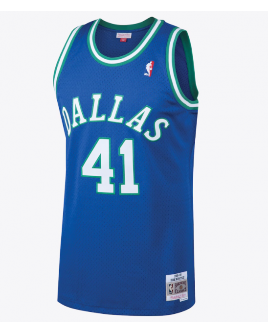 Dallas Mavericks Dirk Nowitzki 1998 Hardwood Classics Road Swingman Trikot von Mitchell & Ness – Royal – Herren