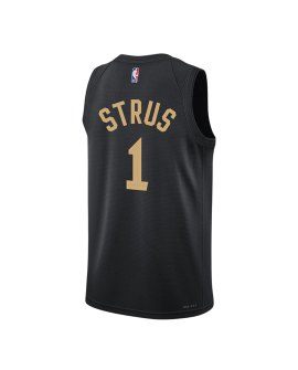 Max Strus #1 Cleveland Cavaliers Schwarzes Statement-Trikot