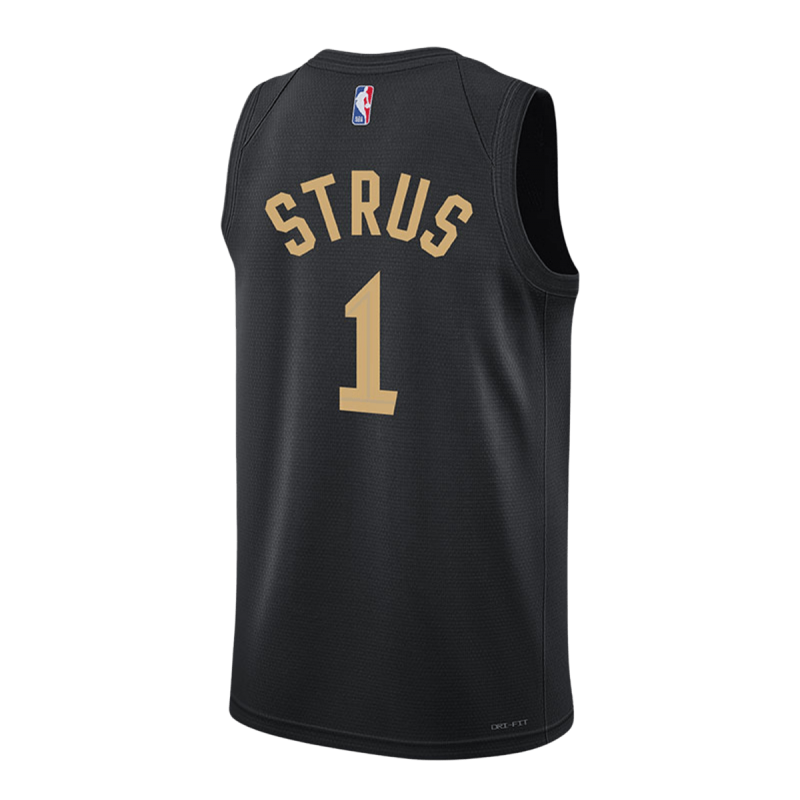 Max Strus #1 Cleveland Cavaliers Schwarzes Statement-Trikot