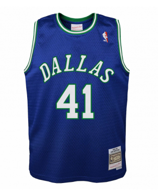 Dallas Mavericks Dirk Nowitzki 1998 Hardwood Classics Road Swingman Trikot – Blau – Jugend