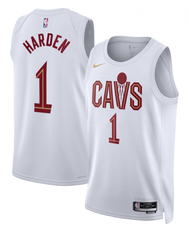 Cleveland Cavaliers Nike Association Edition Swingman Trikot – Weiß – James Harden – Unisex
