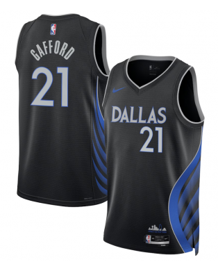 Dallas Mavericks Nike 2025/26 City Edition Swingman Trikot – Schwarz – Daniel Gafford – Unisex