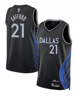 Dallas Mavericks Nike 2025/26 City Edition Swingman Trikot – Schwarz – Daniel Gafford – Unisex