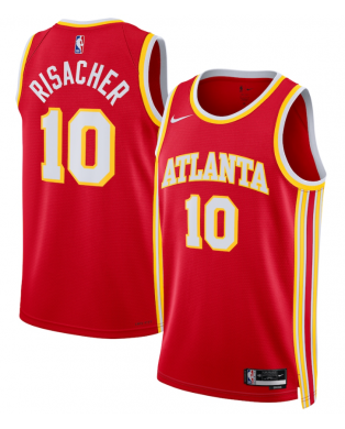 Atlanta Hawks Nike Icon Swingman Trikot – Rot – Zaccharie Risacher – Unisex