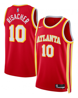 Atlanta Hawks Nike Icon Swingman Trikot – Rot – Zaccharie Risacher – Unisex