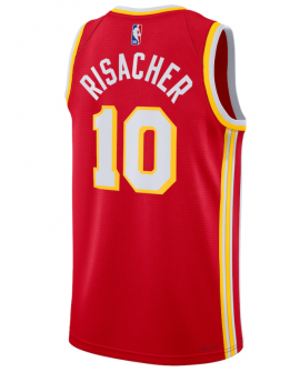 Atlanta Hawks Nike Icon Swingman Trikot – Rot – Zaccharie Risacher – Unisex
