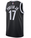 Unisex Brooklyn Nets Michael Porter Jr. Nike Schwarzes Swingman Badge Trikot – Icon Edition