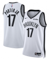 Unisex Brooklyn Nets Michael Porter Jr. Nike Weißes Swingman Badge Trikot – Association Edition