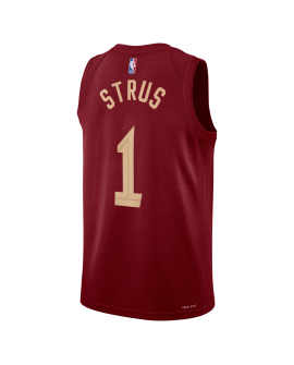 Max Strus #1 Cleveland Cavaliers Burgunder Icon-Trikot