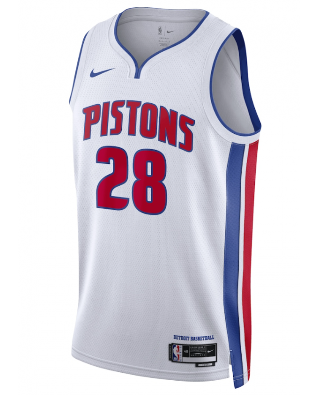 Detroit Pistons Nike Association Edition Swingman-Trikot – Weiß – Isaiah Stewart – Unisex