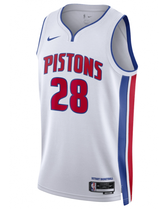 Detroit Pistons Nike Association Edition Swingman-Trikot – Weiß – Isaiah Stewart – Unisex