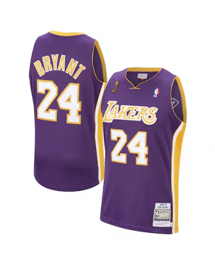 Los Angeles Lakers Kobe Bryant 2008 Auswärts-Authentic-Trikot von Mitchell & Ness – Lila – Herren